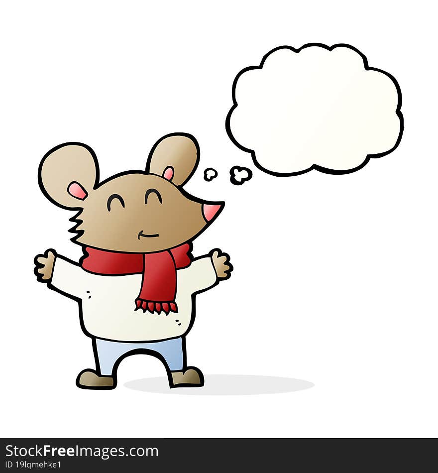 Cartoon Mouse With Thought Bubble