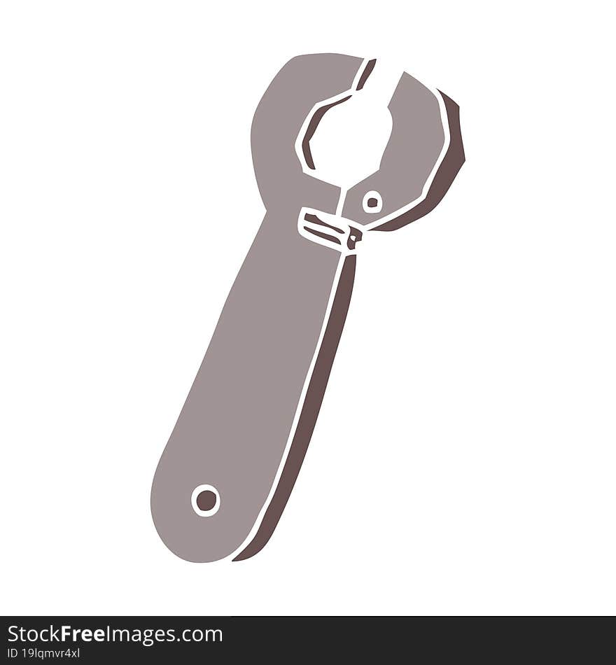 Cartoon Doodle Spanner Tool