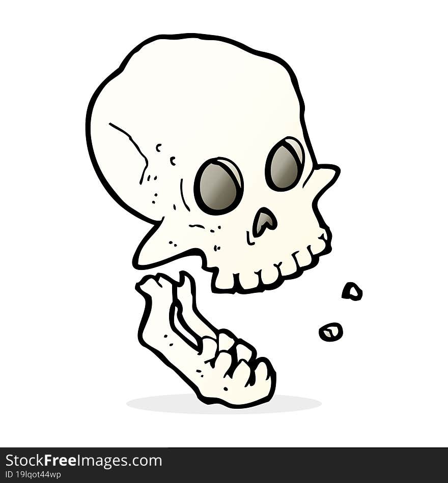 cartoon laughing skull