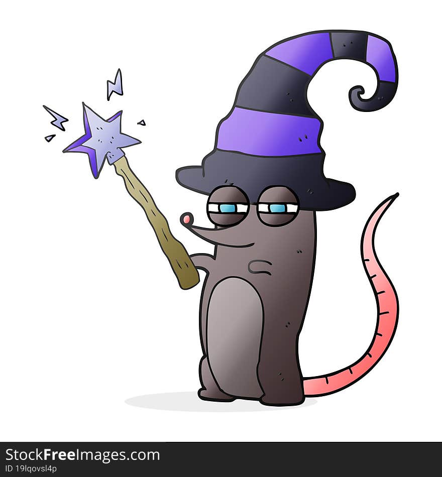 cartoon magic witch mouse