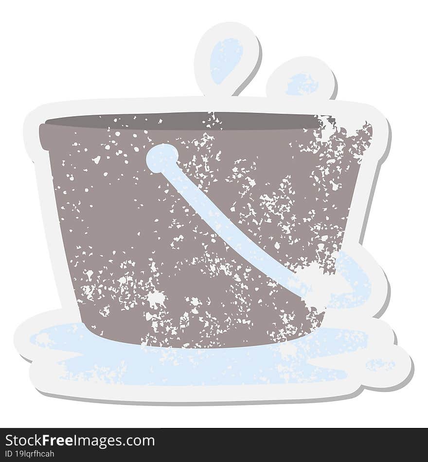 bucket of water grunge sticker