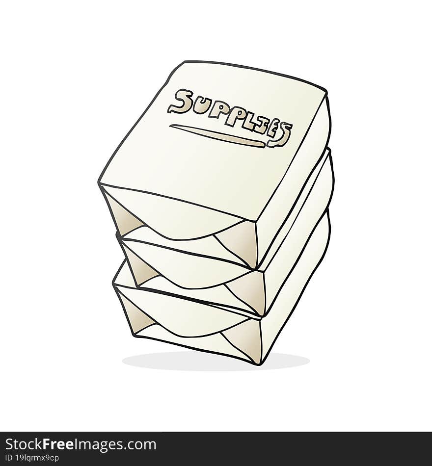 cartoon stack of office paper