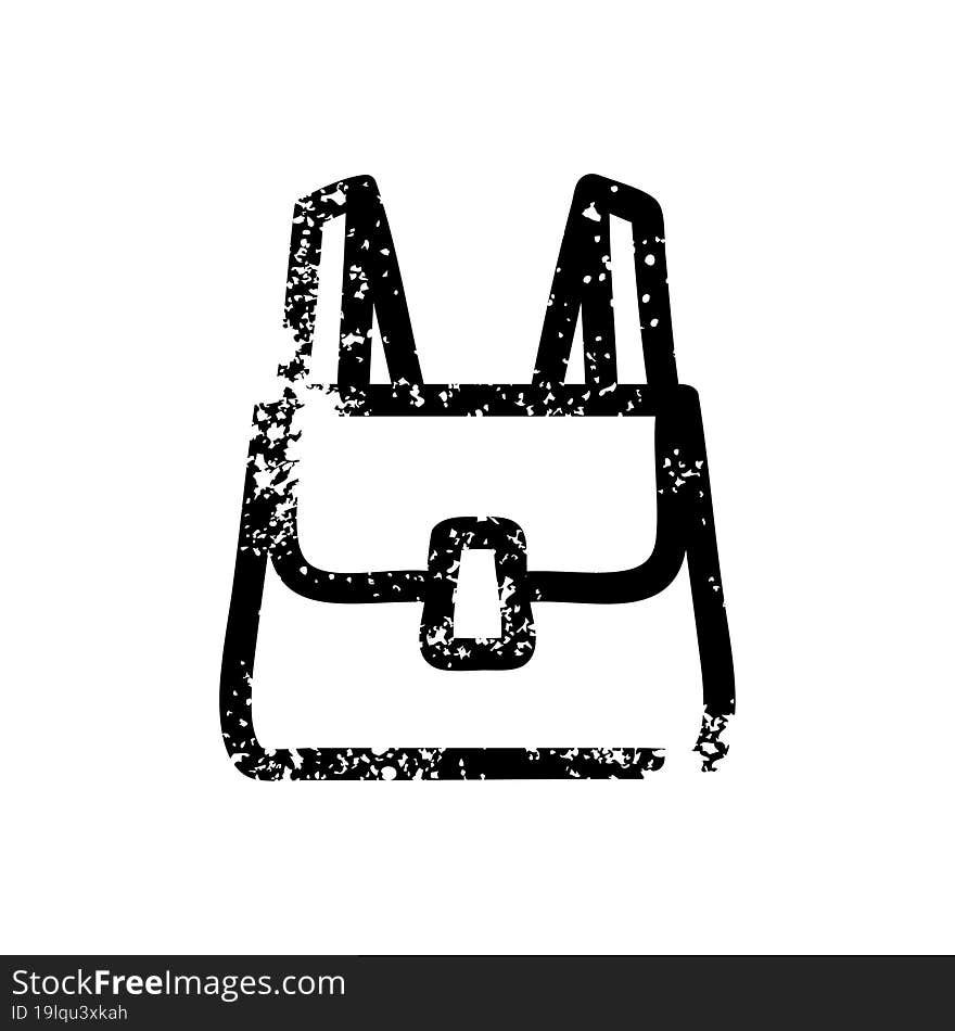 School Satchel Distressed Icon