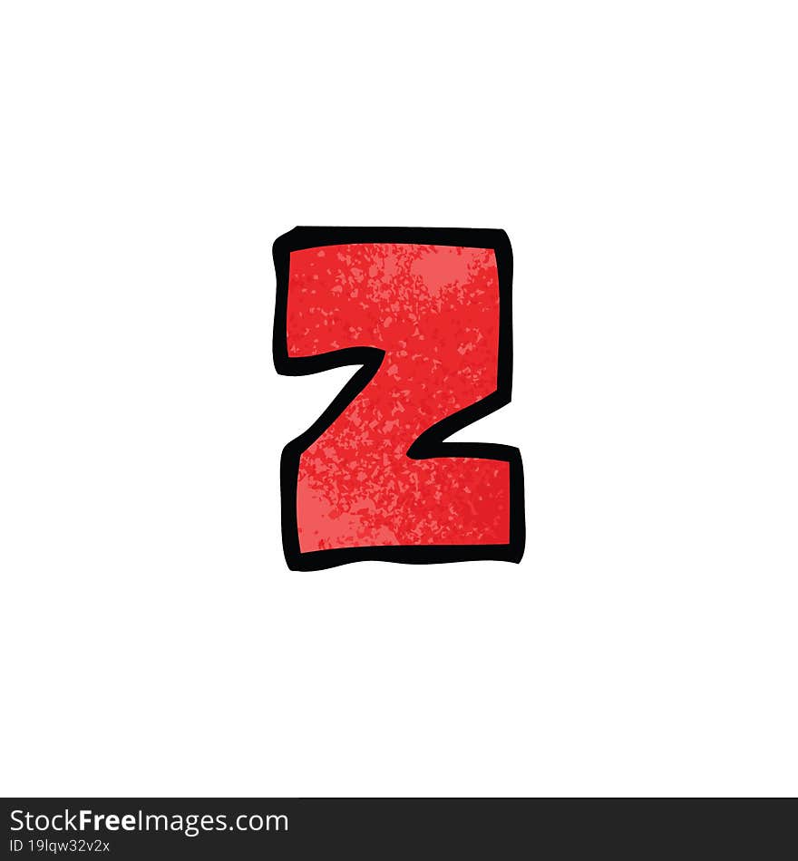 cartoon doodle letter z