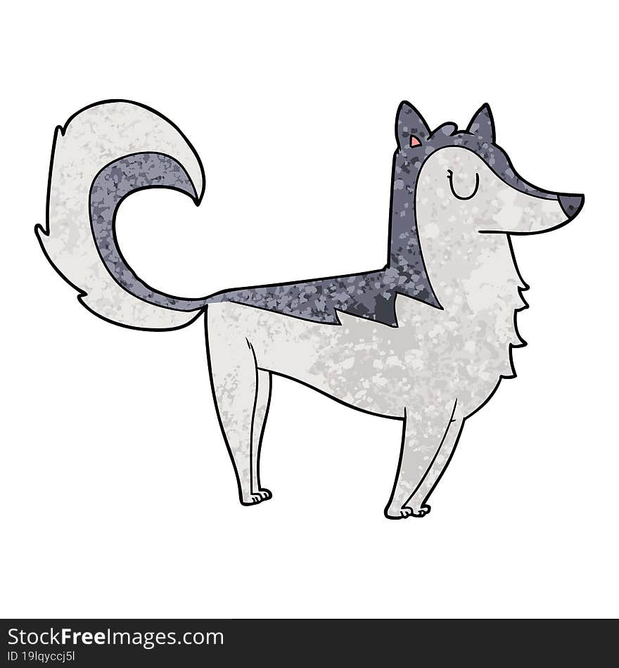 cartoon husky. cartoon husky