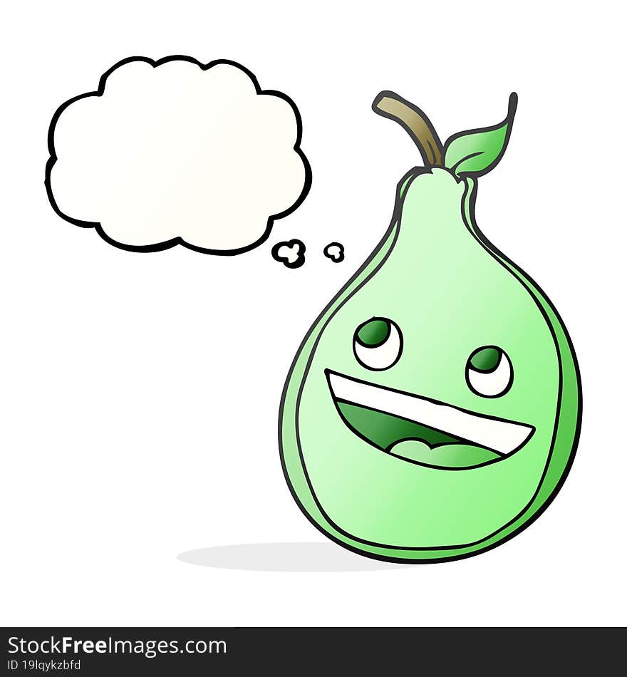 thought bubble cartoon pear