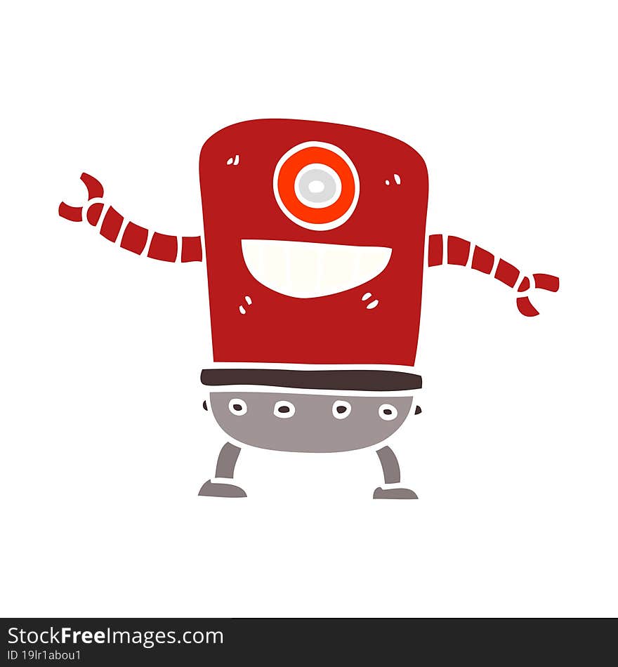 cartoon doodle robot