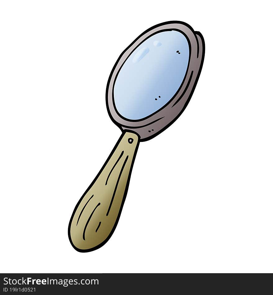 cartoon doodle magnifying glass