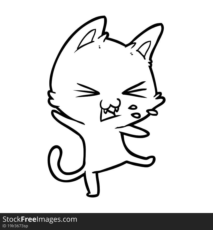 cartoon cat throwing a tantrum. cartoon cat throwing a tantrum