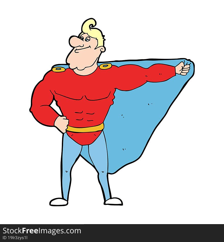 Funny Cartoon Superhero