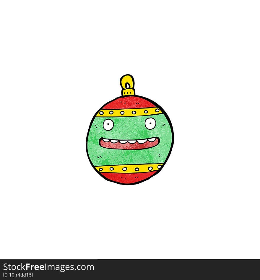 christmas bauble cartoon character