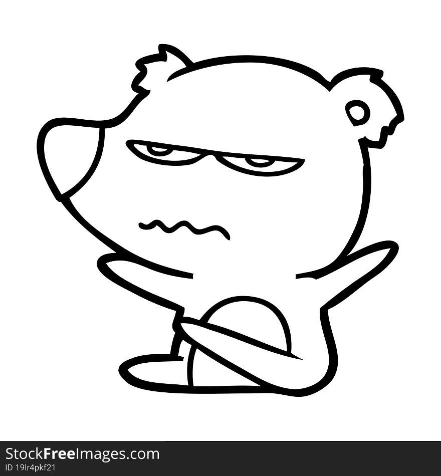 angry bear cartoon. angry bear cartoon