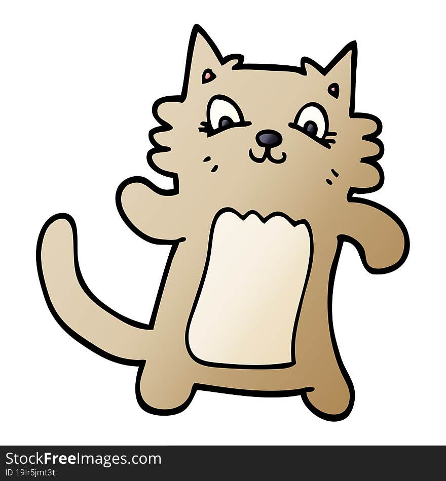 cartoon doodle dancing cat