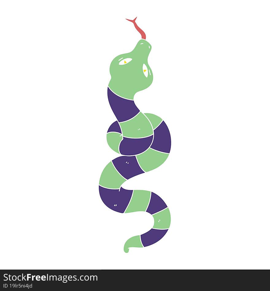 quirky hand drawn cartoon snake