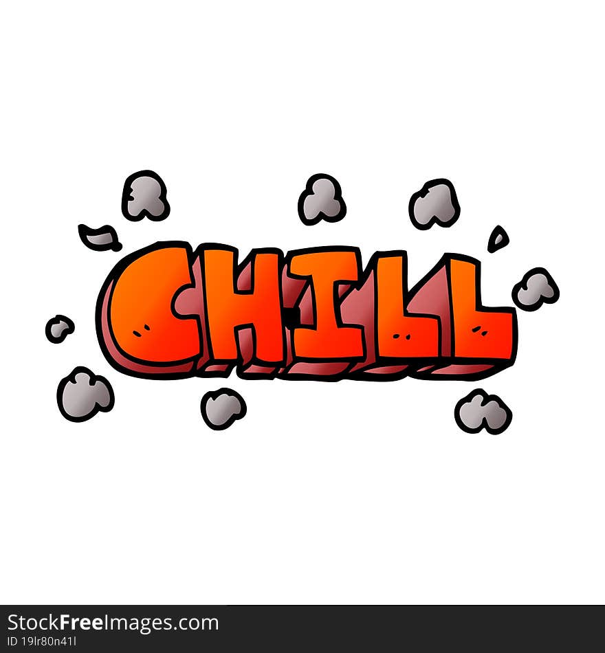 Cartoon Doodle Chill Symbol