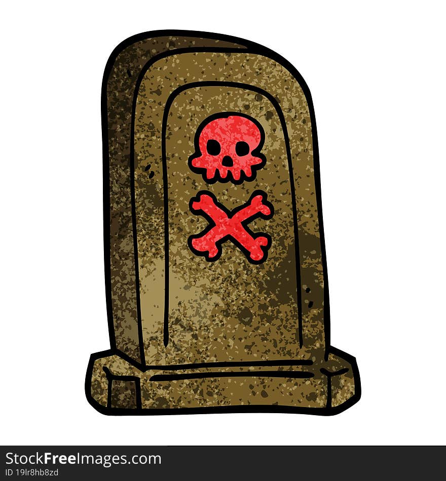 Cartoon Doodle Grave Stone