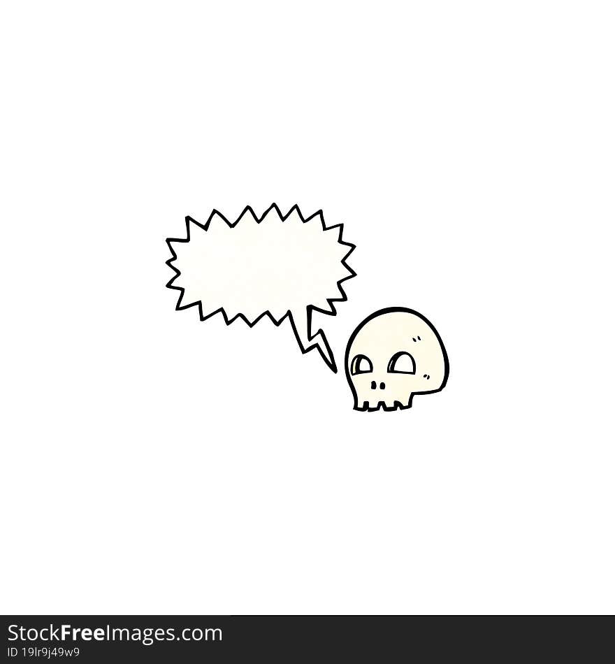 spooky skull cartoon