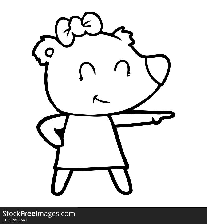 female bear cartoon. female bear cartoon