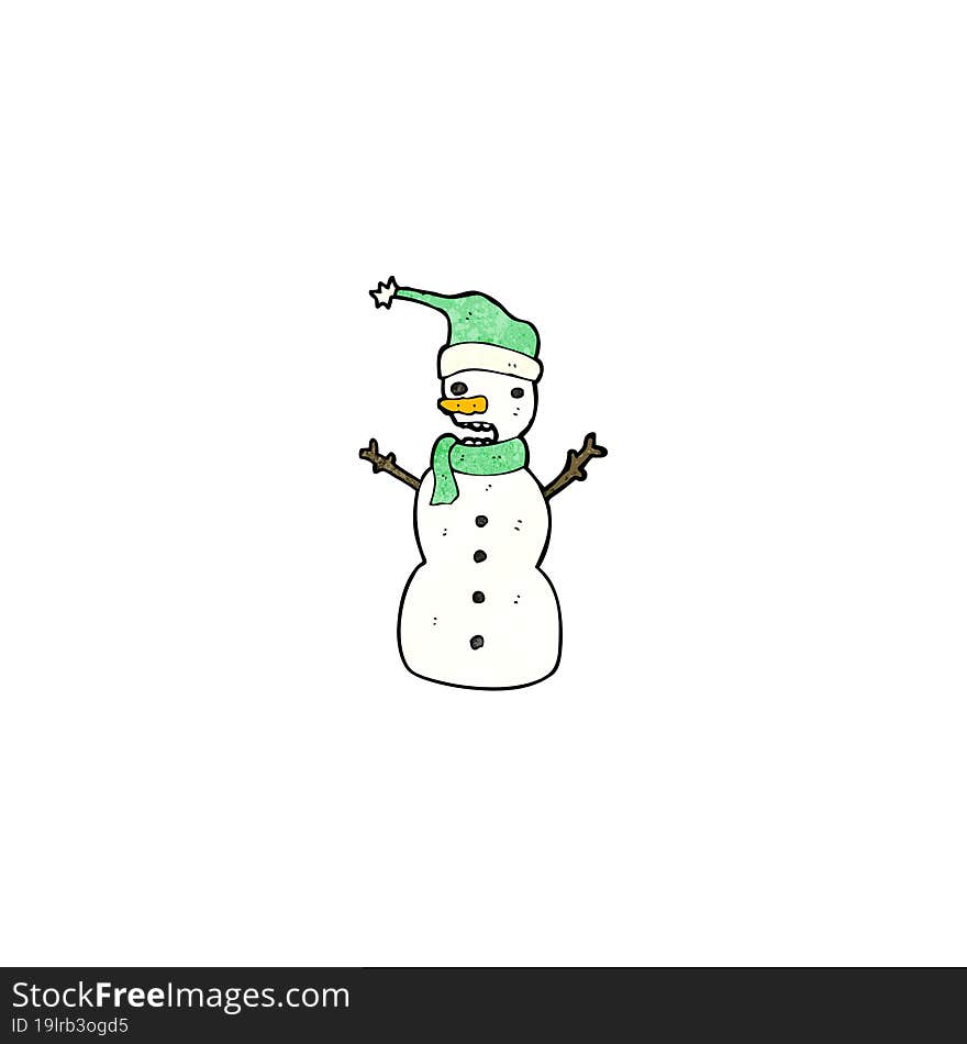 cartoon snowman