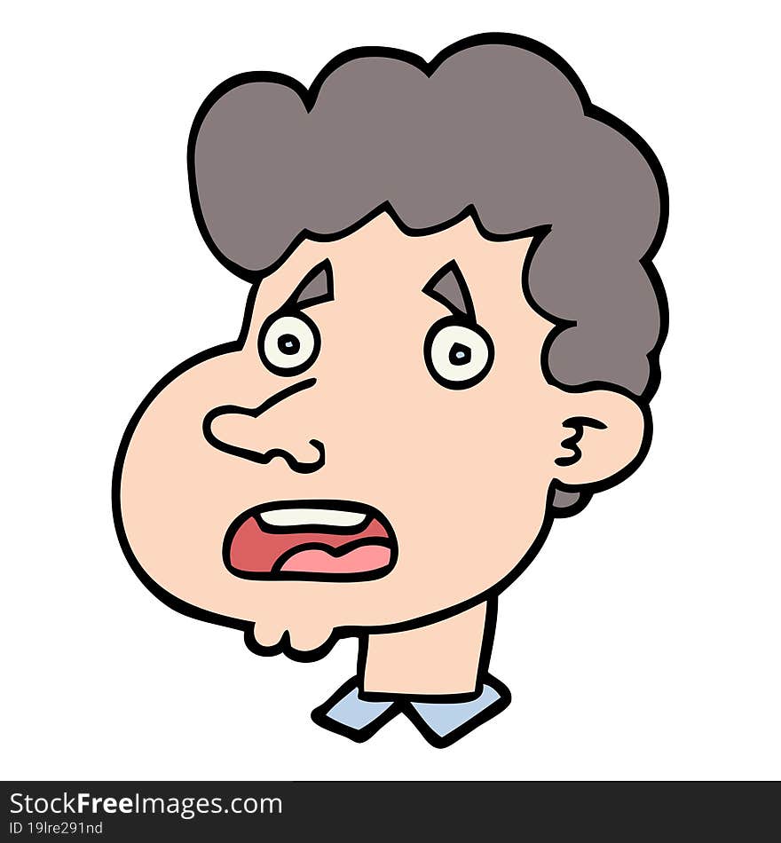 cartoon shocked man