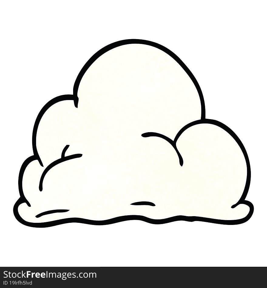 cartoon doodle fluffy white clouds