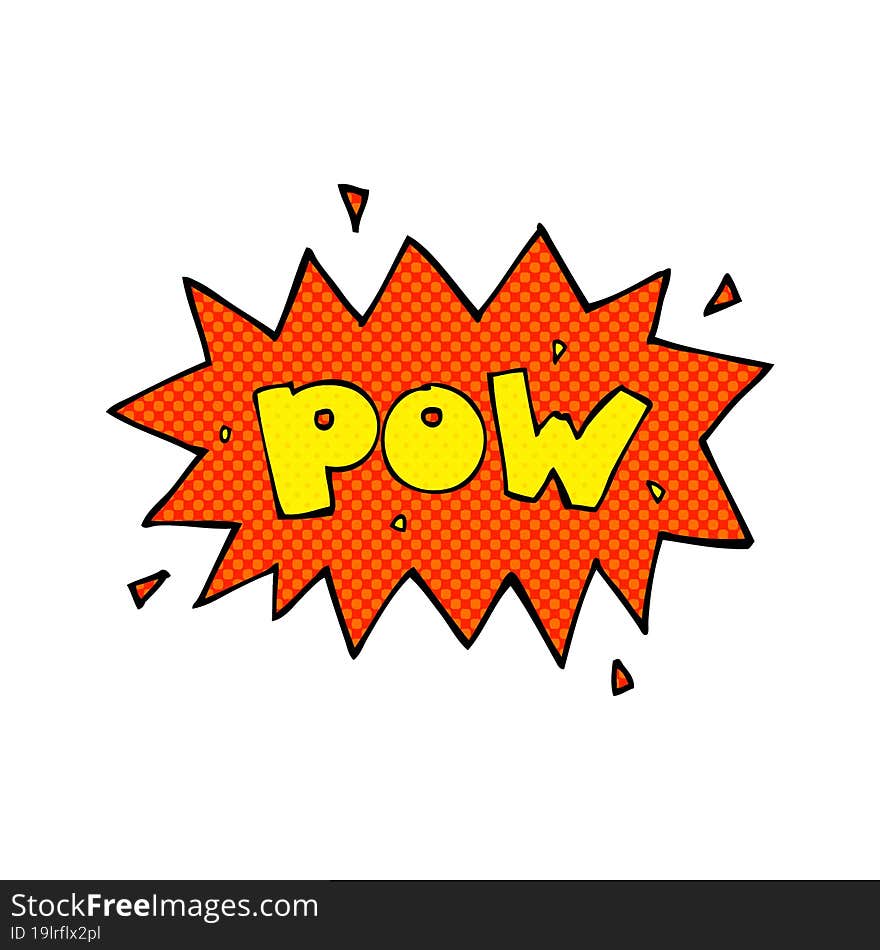 cartoon comic book pow symbol