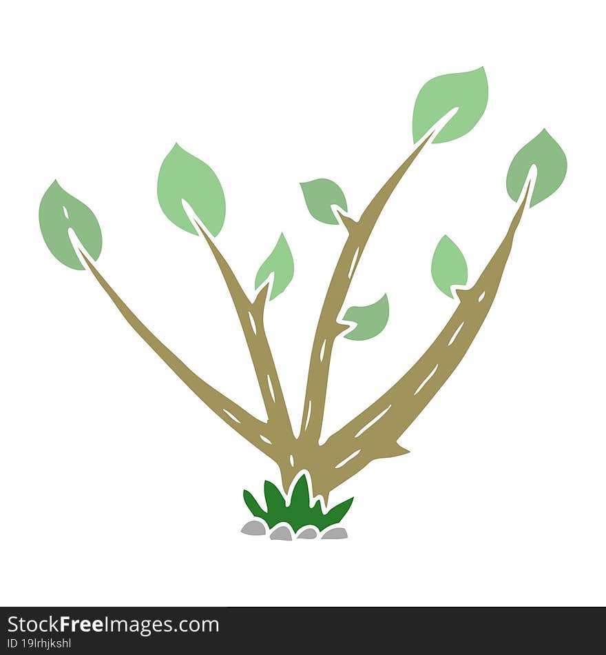 flat color style cartoon sprouting plant