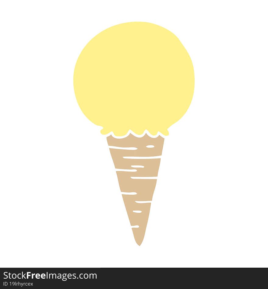 cartoon doodle ice cream cone