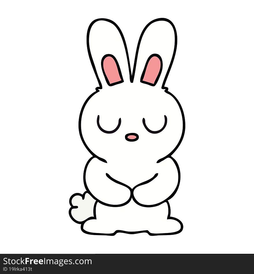 hand drawn quirky cartoon rabbit. hand drawn quirky cartoon rabbit