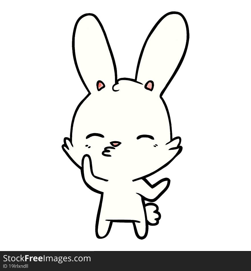 curious bunny cartoon. curious bunny cartoon