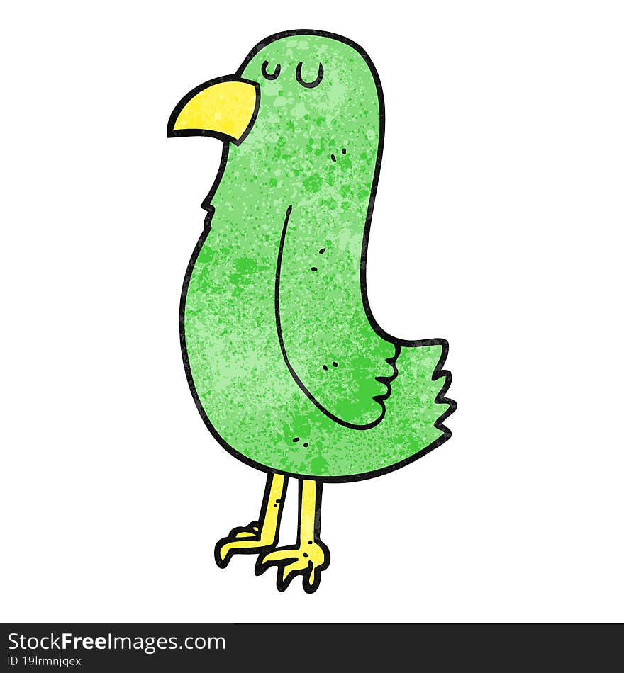 textured cartoon parrot