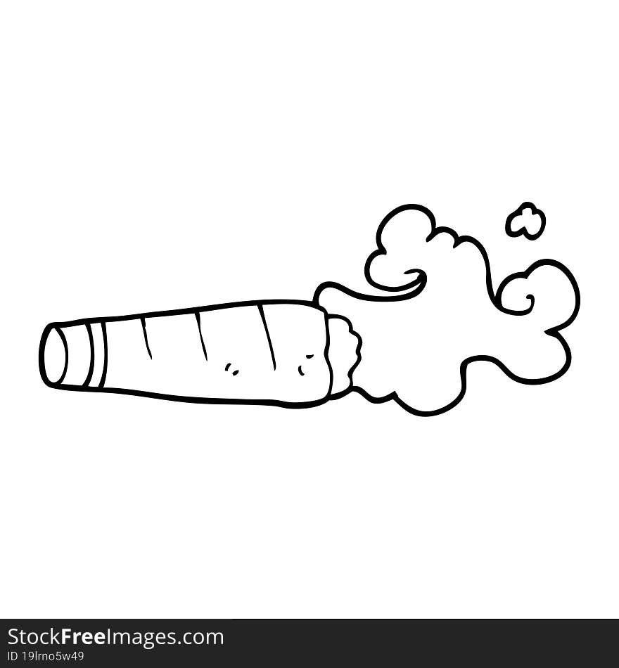 line drawing cartoon smoking cigar