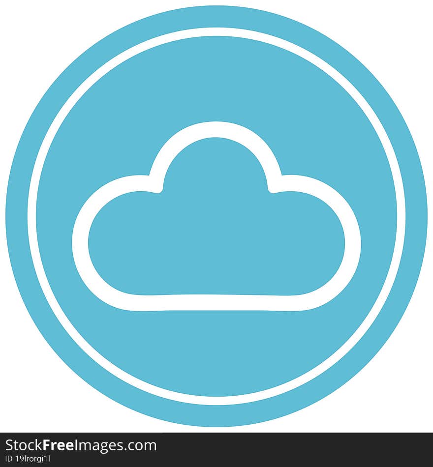 Weather Cloud Circular Icon