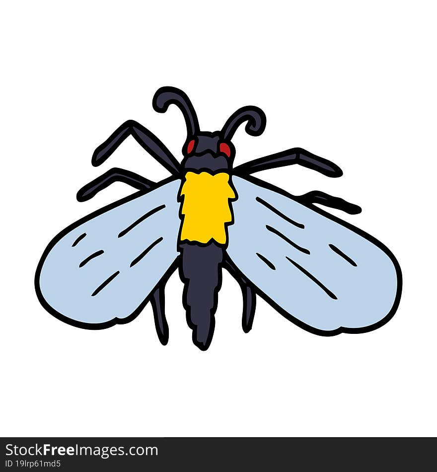 cartoon doodle bee