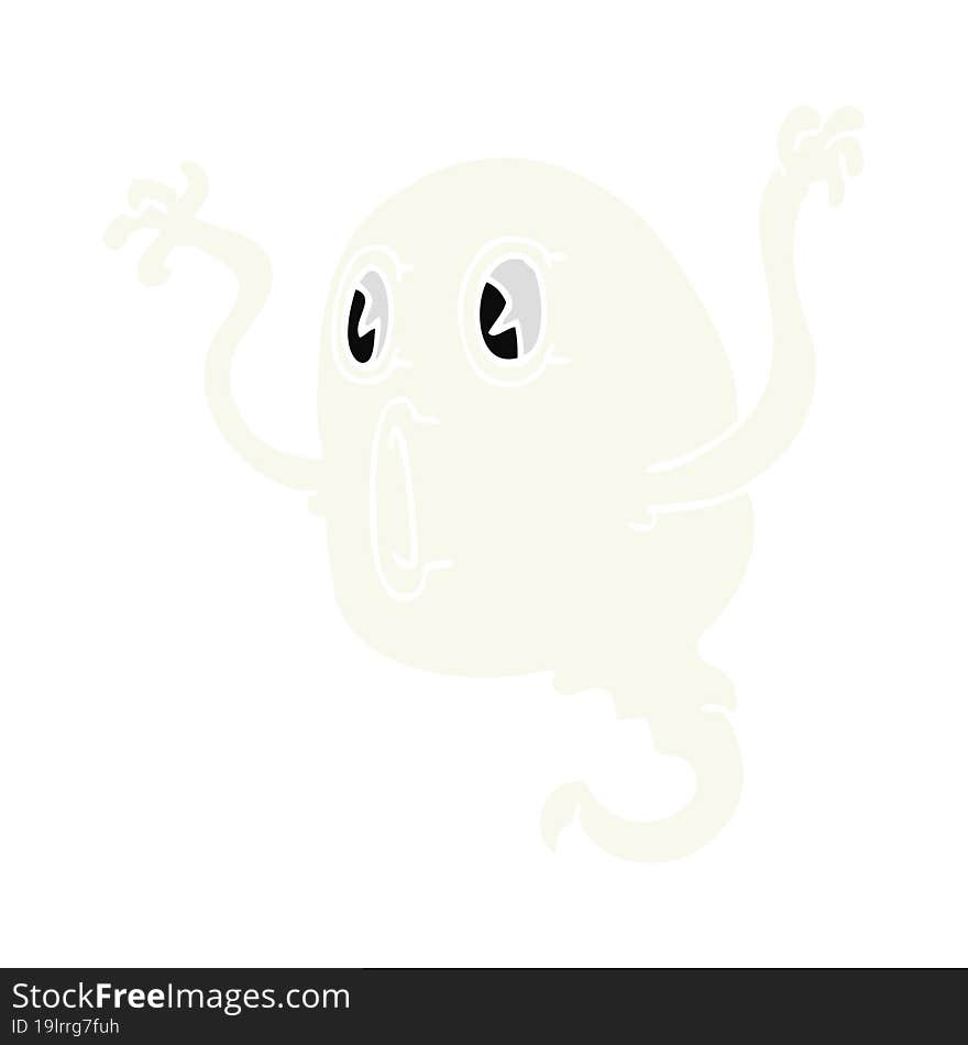 Spooky Cartoon Doodle Ghost