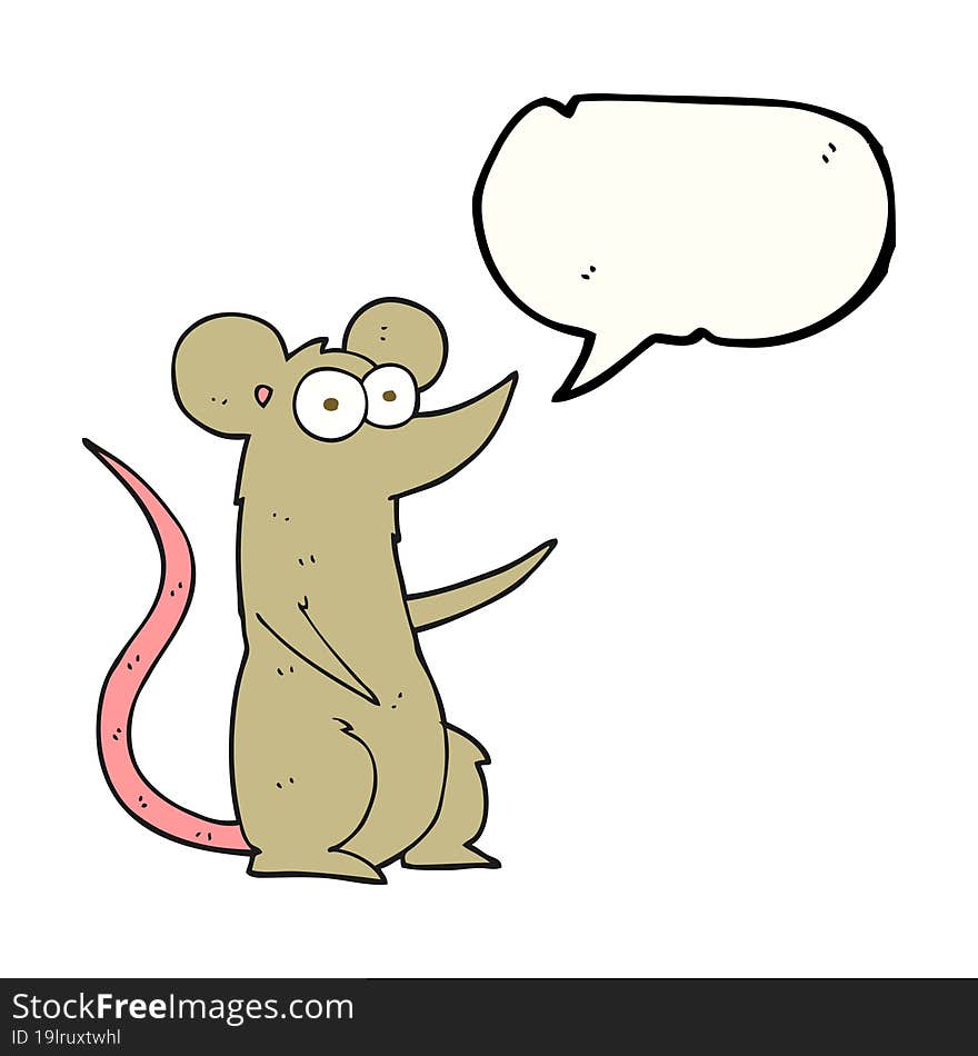 speech bubble cartoon mouse