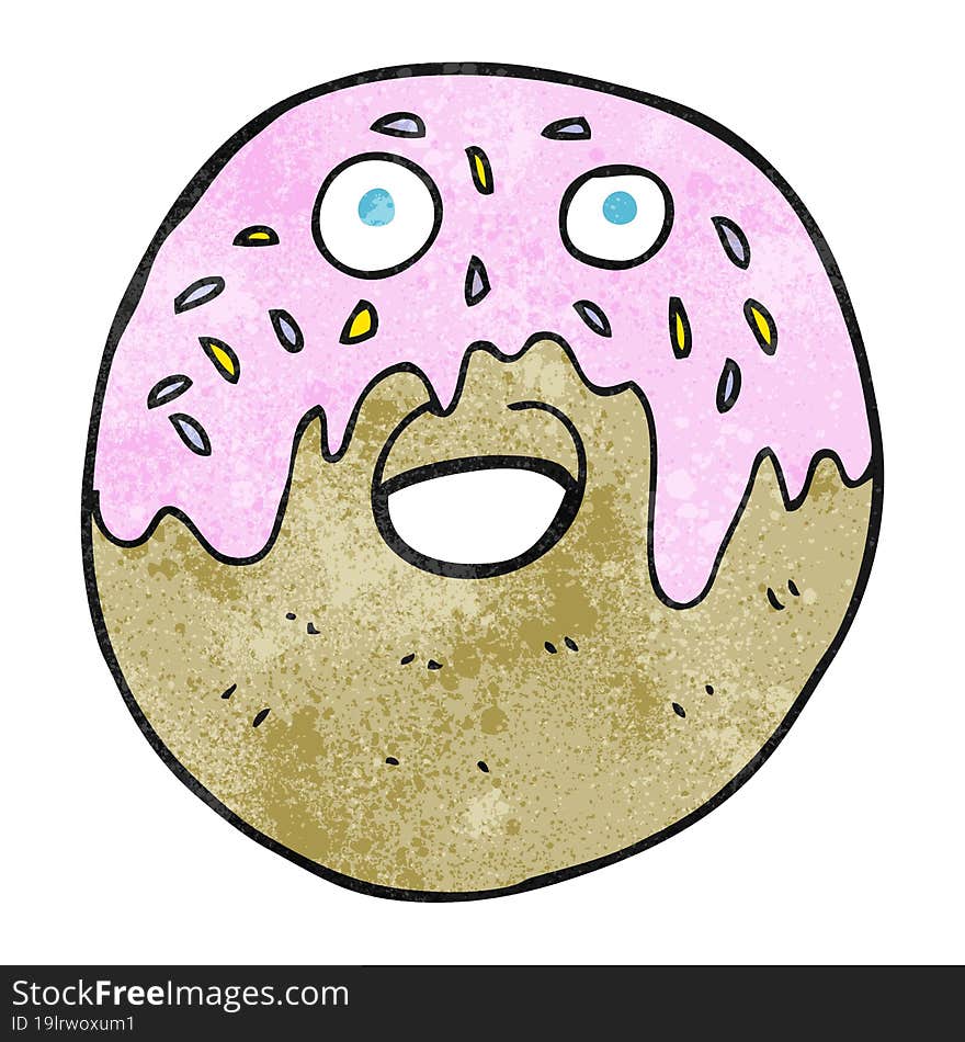 textured cartoon doughnut