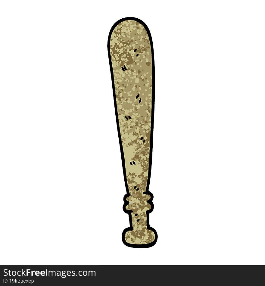 grunge textured illustration cartoon baseball bat