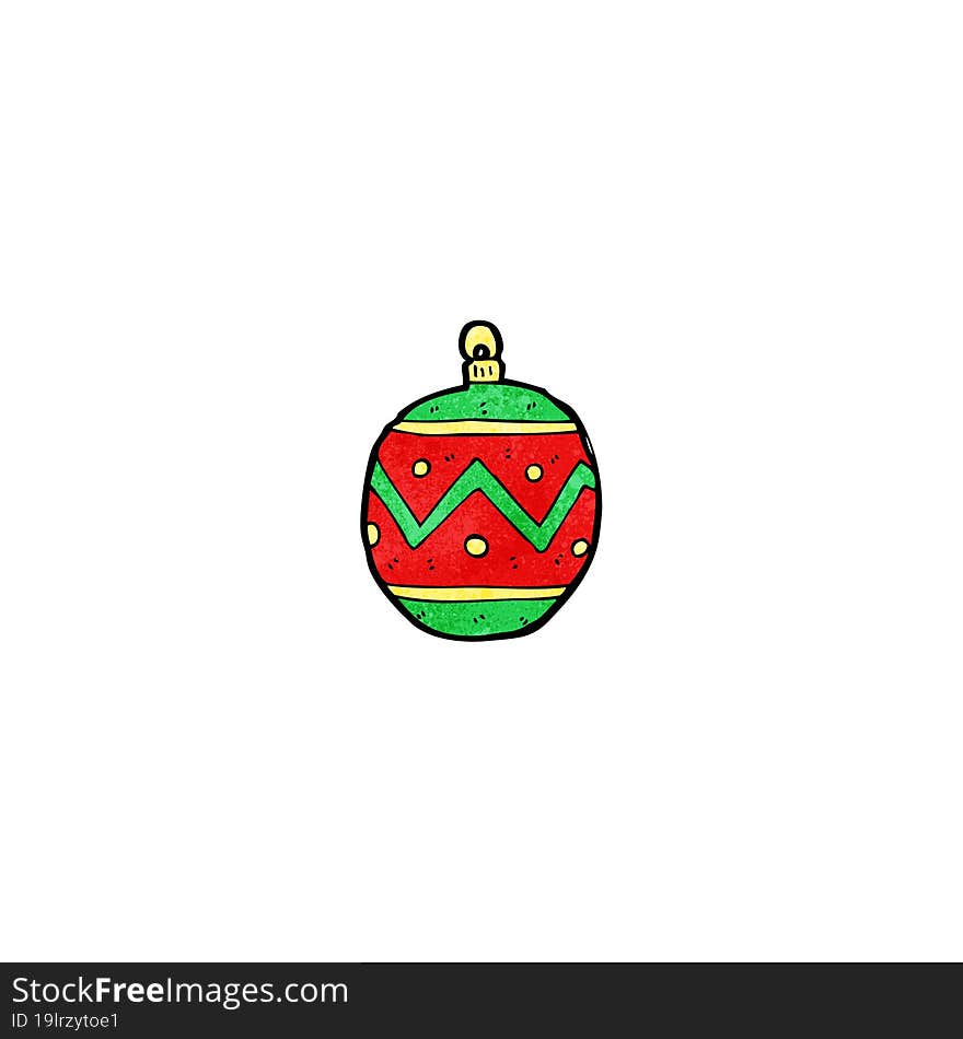 cartoon christmas bauble