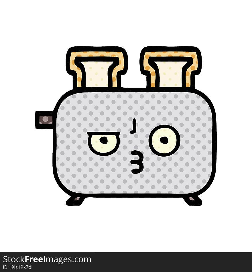 Comic Book Style Cartoon Of A Toaster