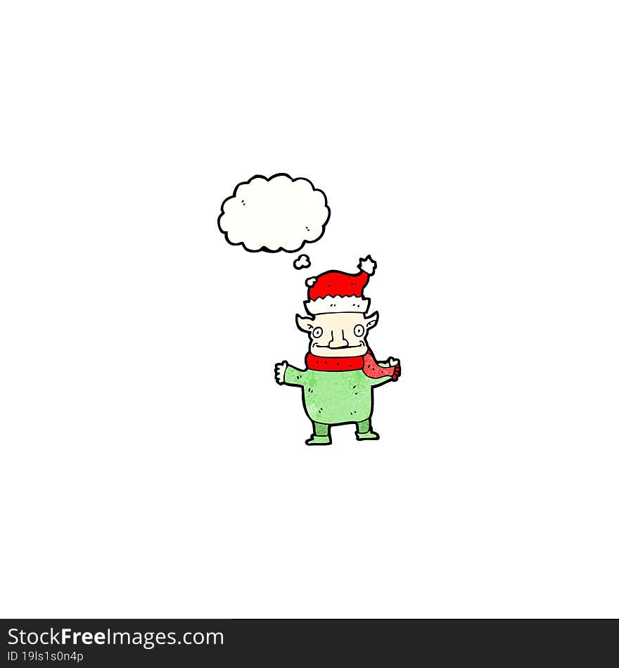 cartoon christmas elf