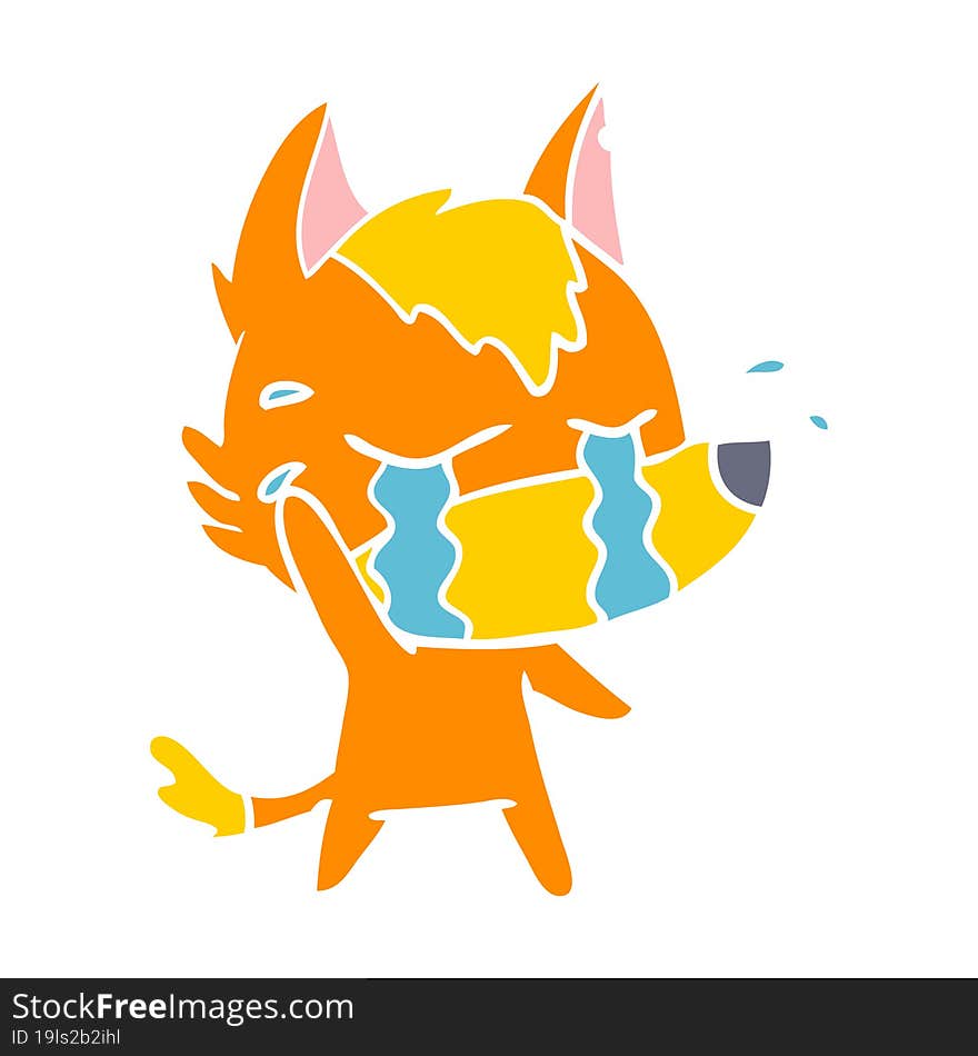 Fox Flat Color Style Cartoon Character