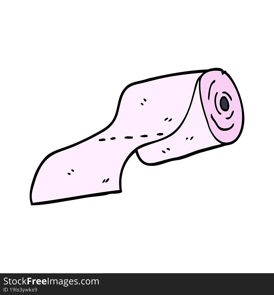 cartoon doodle toilet roll