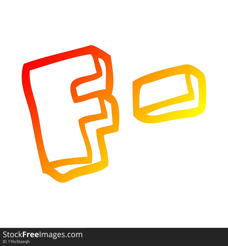 warm gradient line drawing of a cartoon letter grades