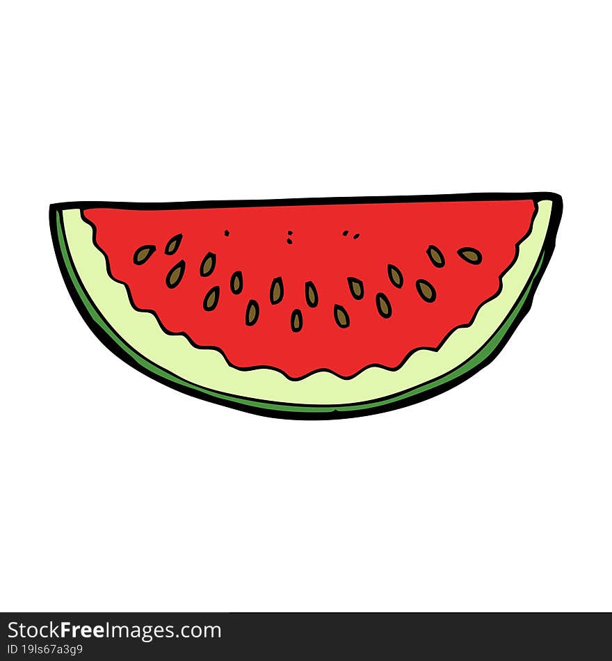 cartoon watermelon slice