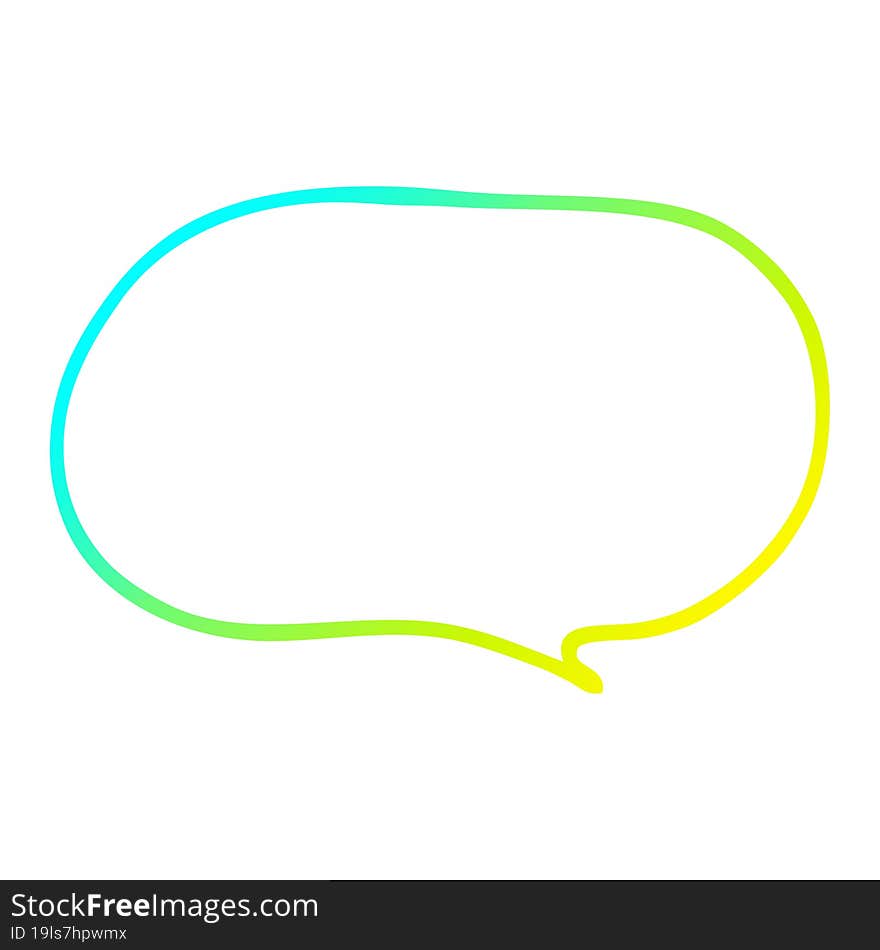 cold gradient line drawing cartoon expression bubble