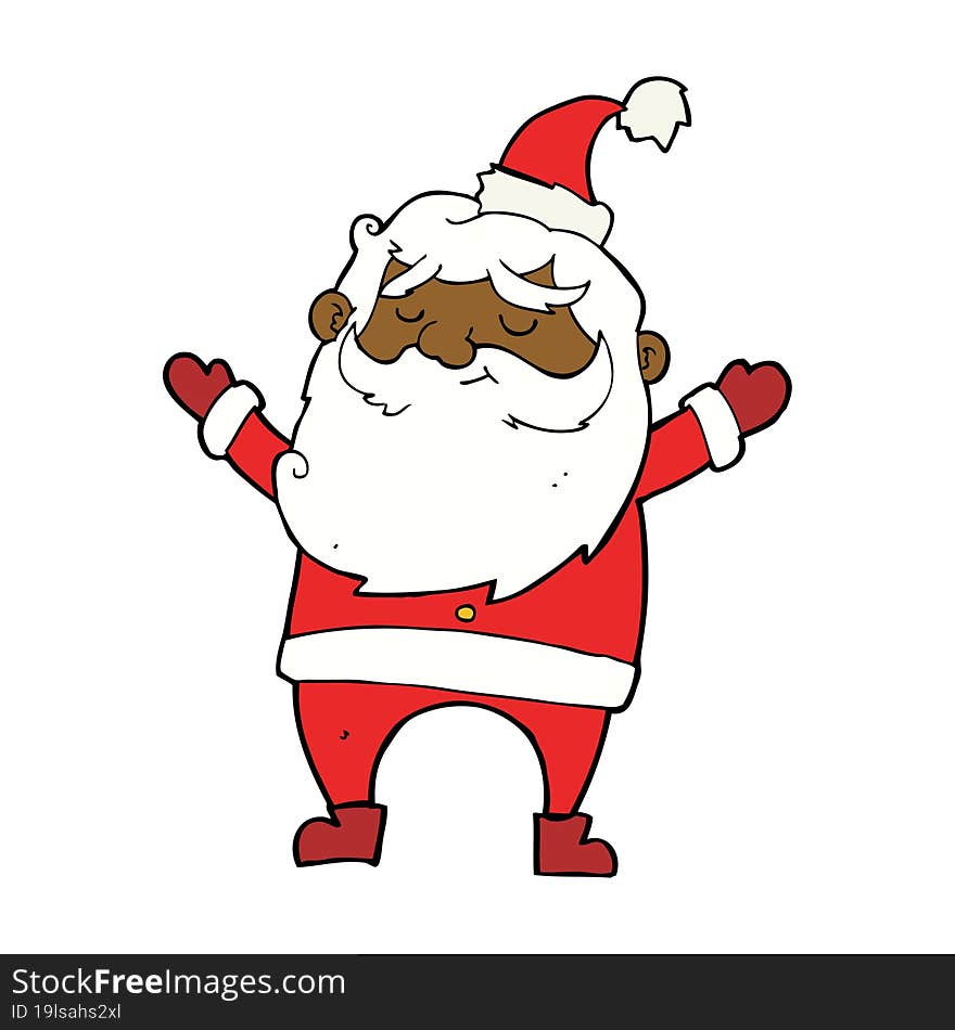 cartoon happy santa claus