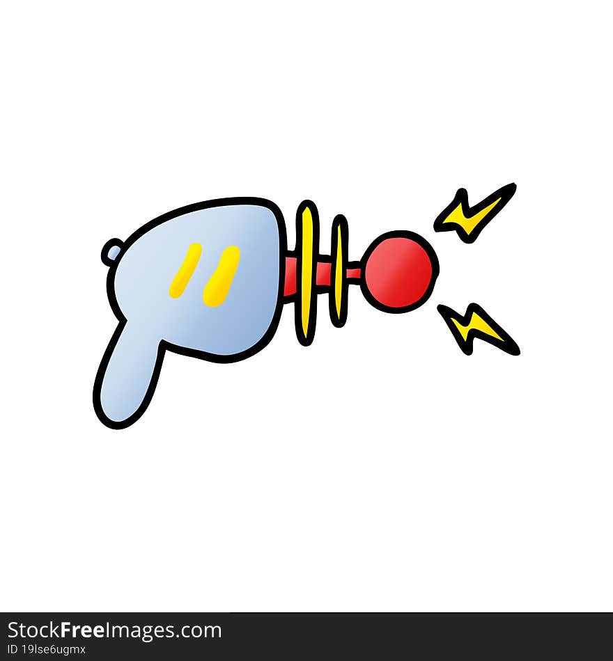 cartoon ray gun. cartoon ray gun