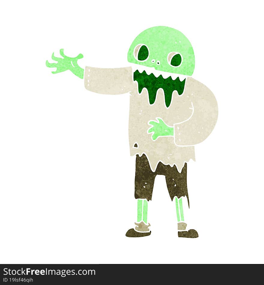 cartoon spooky zombie