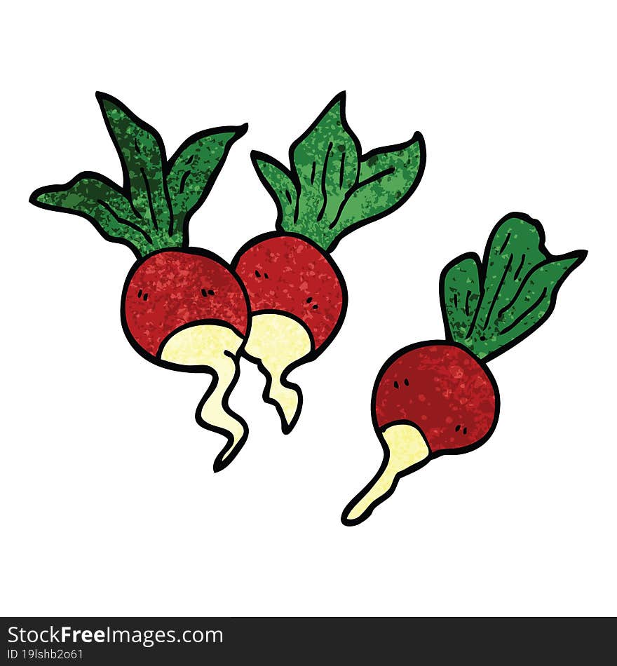 Cartoon Doodle Healthy Radish